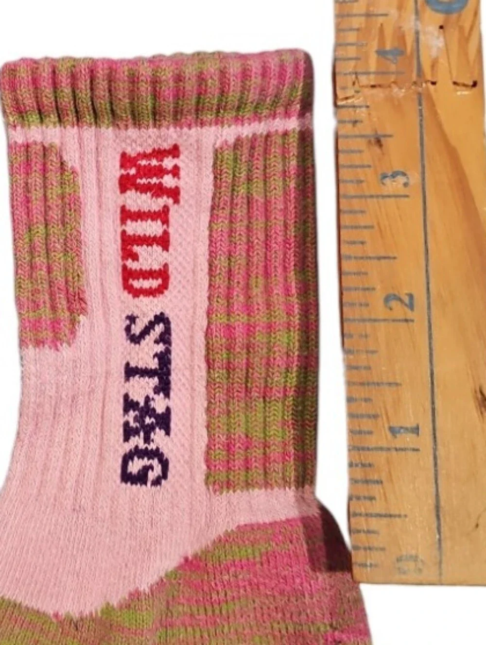 Wild Stag Insect Shield Hiking Socks 2 Pair Pink Green Bug Repellent Outdoor